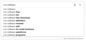 google prediction keyword crm software