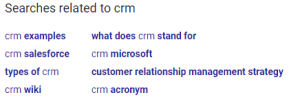 google suggested keyword crm